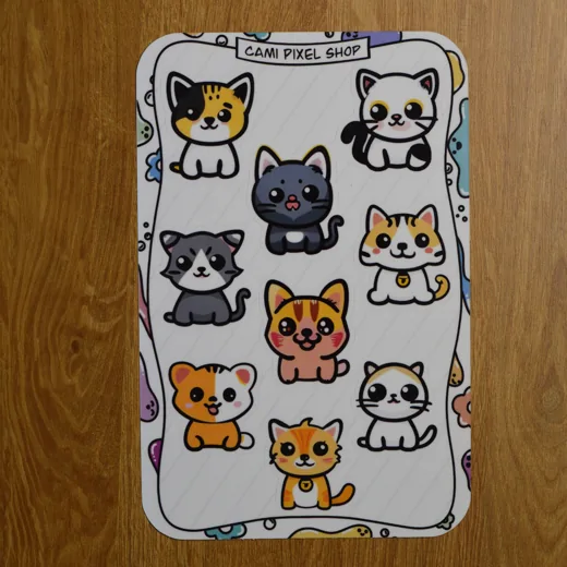 Cat sticker sheet 1 stickers
