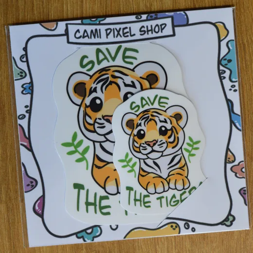 Save the tigers stickers stickers