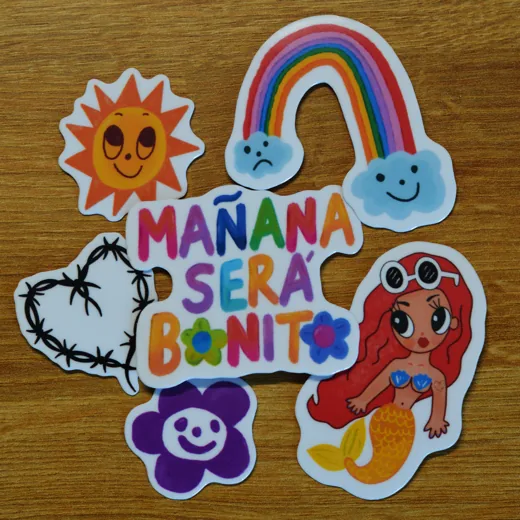 Rainbow and mermaid sticker pack stickers